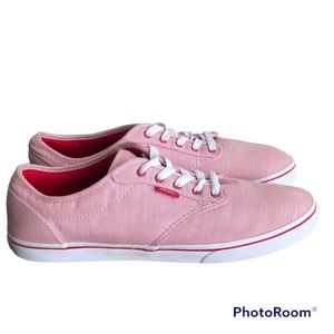 VANS Red White striped lace up sneakers size 11 nautical patriotic flat shoes